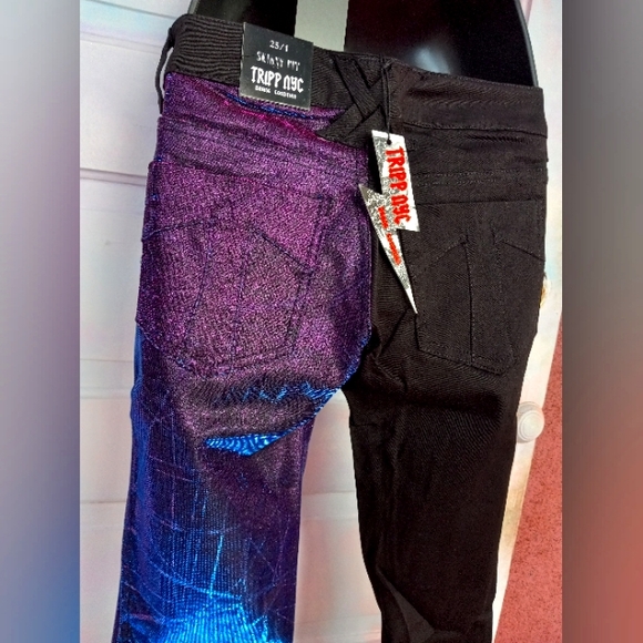 Tripp nyc Denim - Tripp nyc nwt HOLOGRAPHIC amazingly dope split-personality jeans!